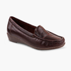 Subtle Heel Leather Loafers for Women with Arch Support