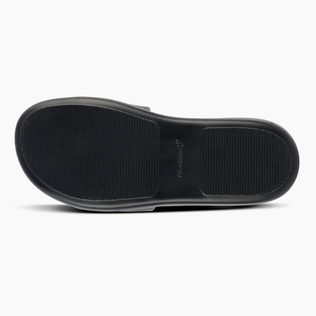 Medifeet Leather Sliders for Women (Comfortable & Classic Design)