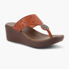 Medifeet Heel Sandals With Embellished Strap For Women's (Arch Support & Comfortable & Cushion Footbed Sandals)