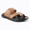 Comfy Men’s Leather Slippers with Ankle Strap