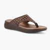 Broad V- Strap Women Vegan Leather Slippers