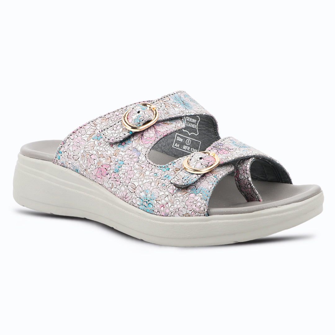 Medifeet Women's Orthopedic Sandals with Cushioned Footbed | Anti-Skid Sole | Arch Support | Adjustable Straps | Comfort Walking Slippers