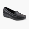 Subtle Heel Leather Loafers for Women with Arch Support