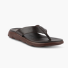 Broad Strap, Cushioned Leather Slippers for Women