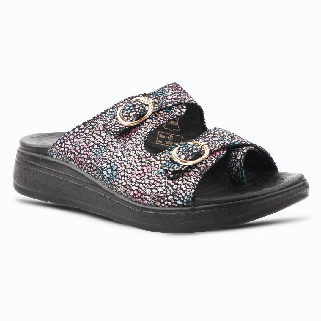 Medifeet Women's Orthopedic Sandals with Cushioned Footbed | Anti-Skid Sole | Arch Support | Adjustable Straps | Comfort Walking Slippers