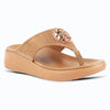 Medifeet Stylish Stone and Comfy Slippers for Women with Midsole Arch Support