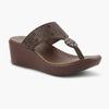 Medifeet Heel Sandals With Embellished Strap For Women's (Arch Support & Comfortable & Cushion Footbed Sandals)