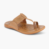 Medifeet Kolhapuri Style Comfortable Leather Slippers for Women