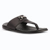Medifeet Men's Leather Comfort Flip Flops | Soft Footbed | Anti-Slip Sole | Everyday Casual Wear