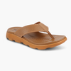 Broad Strap, Cushioned Leather Slippers for Women