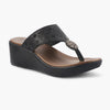 Medifeet Heel Sandals With Embellished Strap For Women's (Arch Support & Comfortable & Cushion Footbed Sandals)