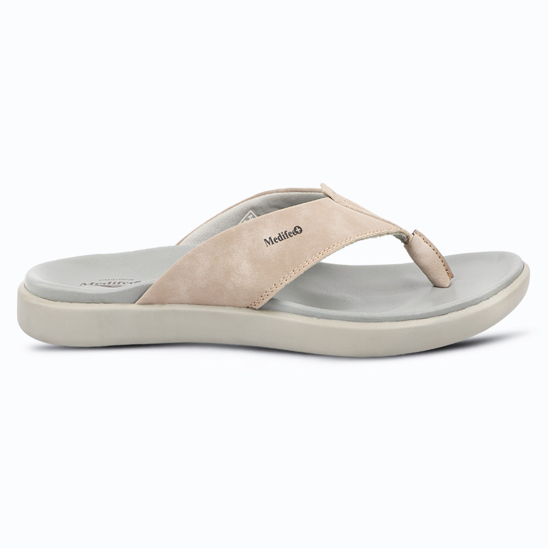 Medifeet Men's Leather Thong Slippers