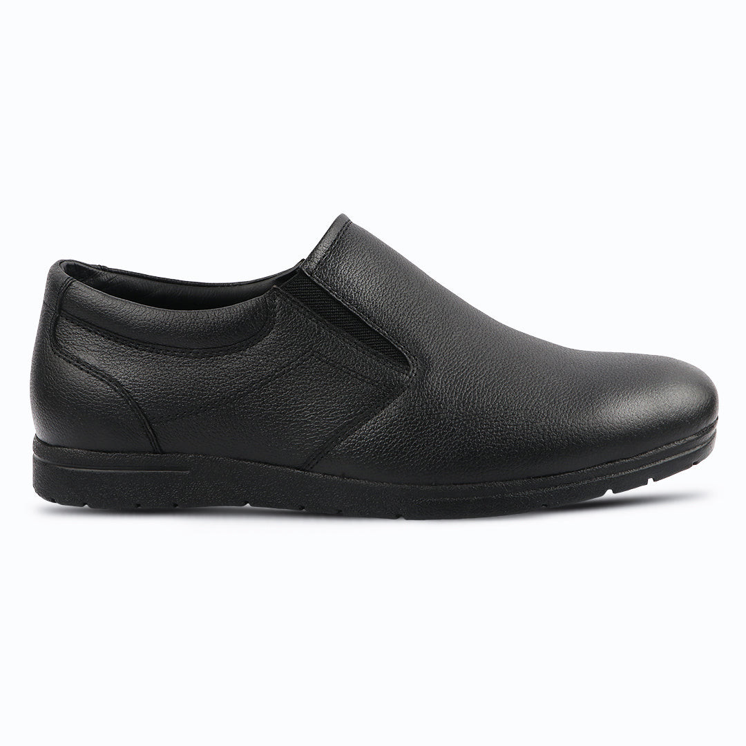 Medifeet Men's Comfort Slip-On Formal Shoes – Arch Support, Soft Cushioned, Anti-Skid Sole