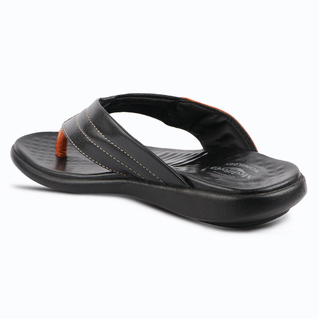 Medifeet Men's Comfort Arch Support Flip-Flops | Dual-Tone Anti-Skid Slippers for All-Day Wear