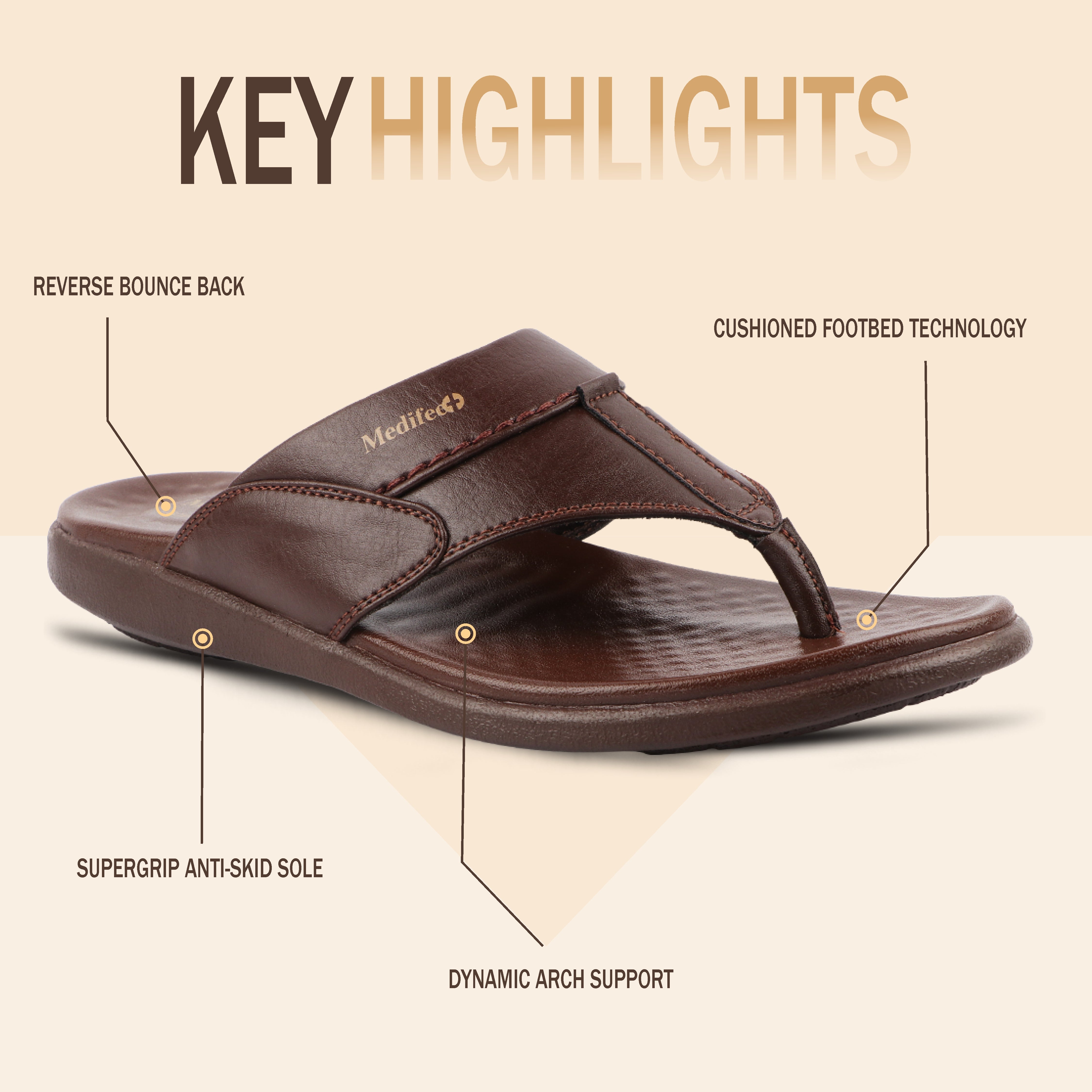 Medifeet Men s Strap-On Slippers