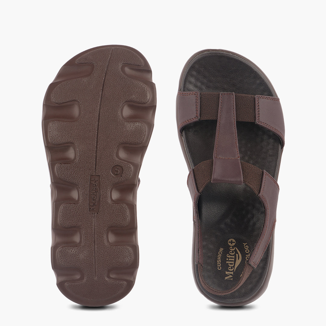 Medifeet Women's Back Strap Sandals For Women's (Arch Support with Cushion Footbed)