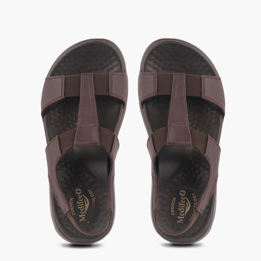 Medifeet Women's Back Strap Sandals For Women's (Arch Support with Cushion Footbed)
