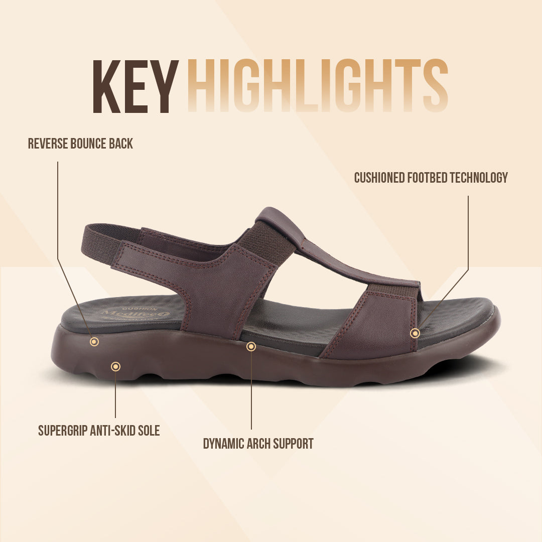 Medifeet Women's Back Strap Sandals For Women's (Arch Support with Cushion Footbed)