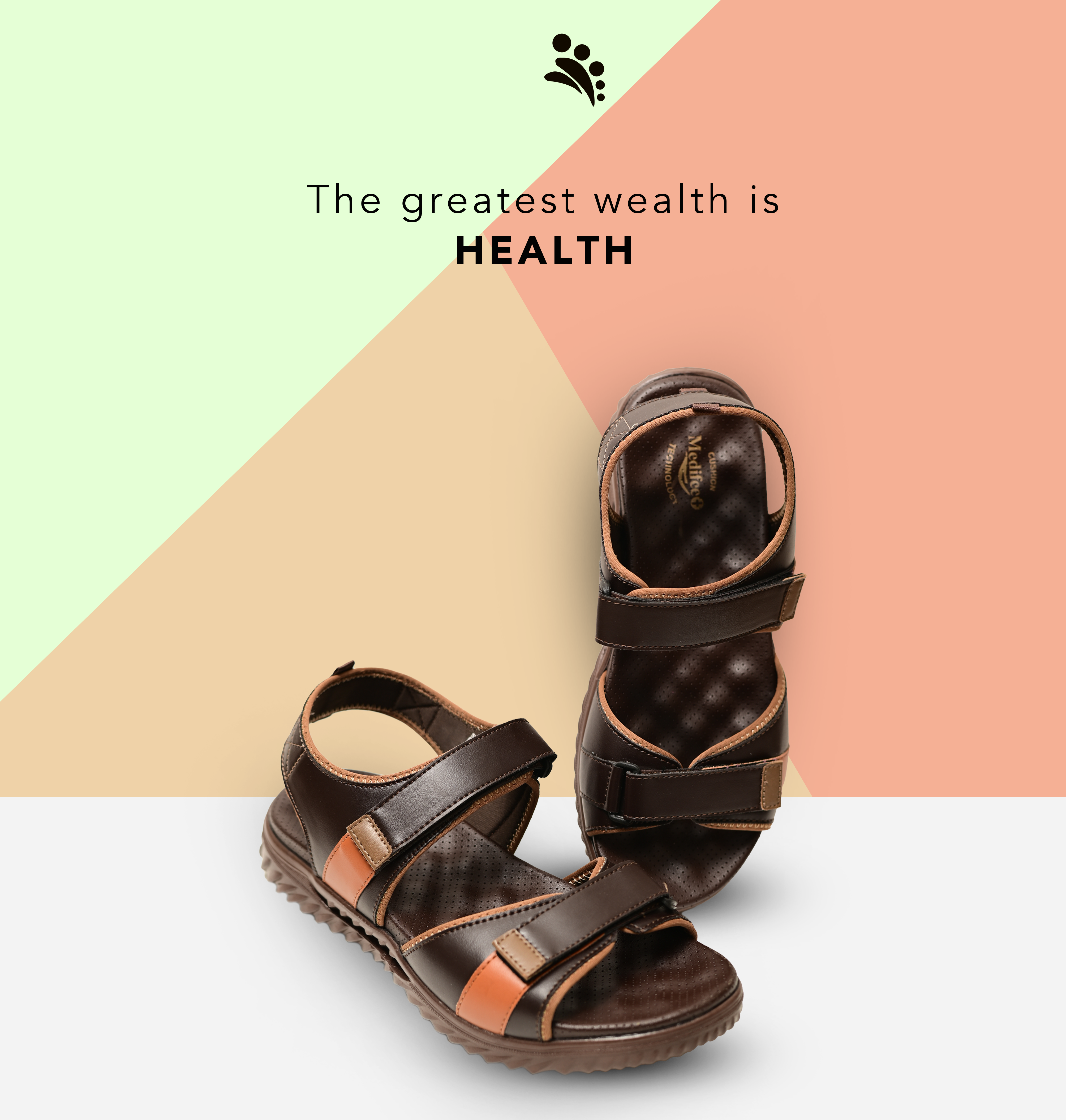 Casual Twin Strap Men’s Sandals with Arch Support