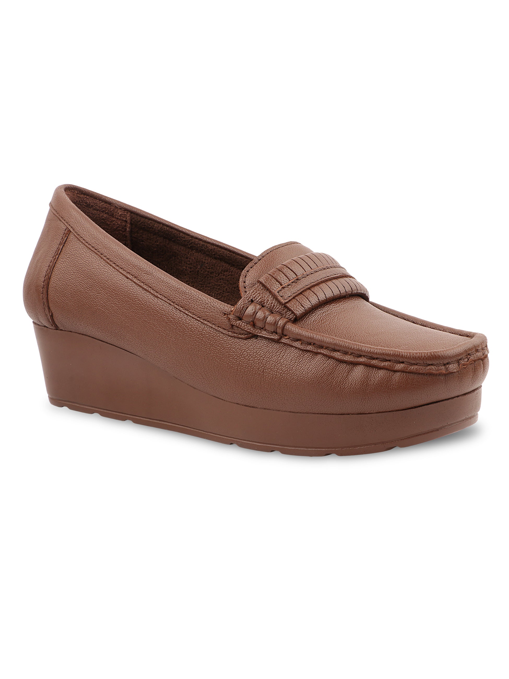 Medifeet Women's Platform Loafer Heels | Arch Support | Cushioned Insole | German Cushion Technology | Anti-Skid Sole | Posture Support | All-Day Comfort