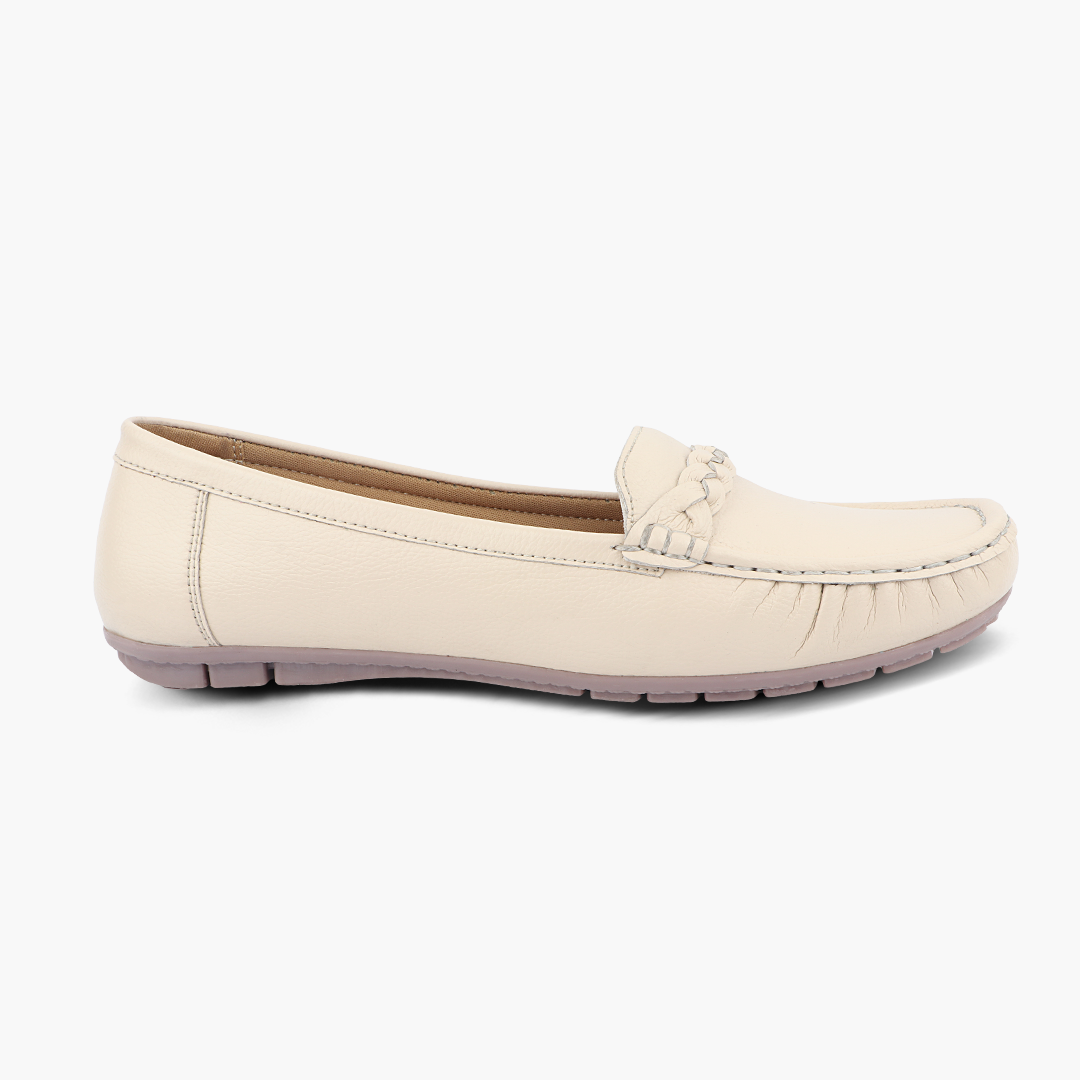 Medifeet Pointed-Toe Leather / Moccasin Loafers Women
(Comfortable Loafers for Women)