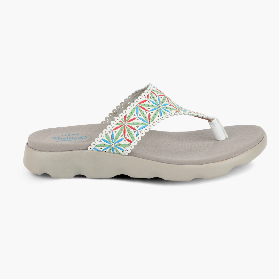 Medifeet V-Flora Comfortable Sandal with Arch Support For Women's
