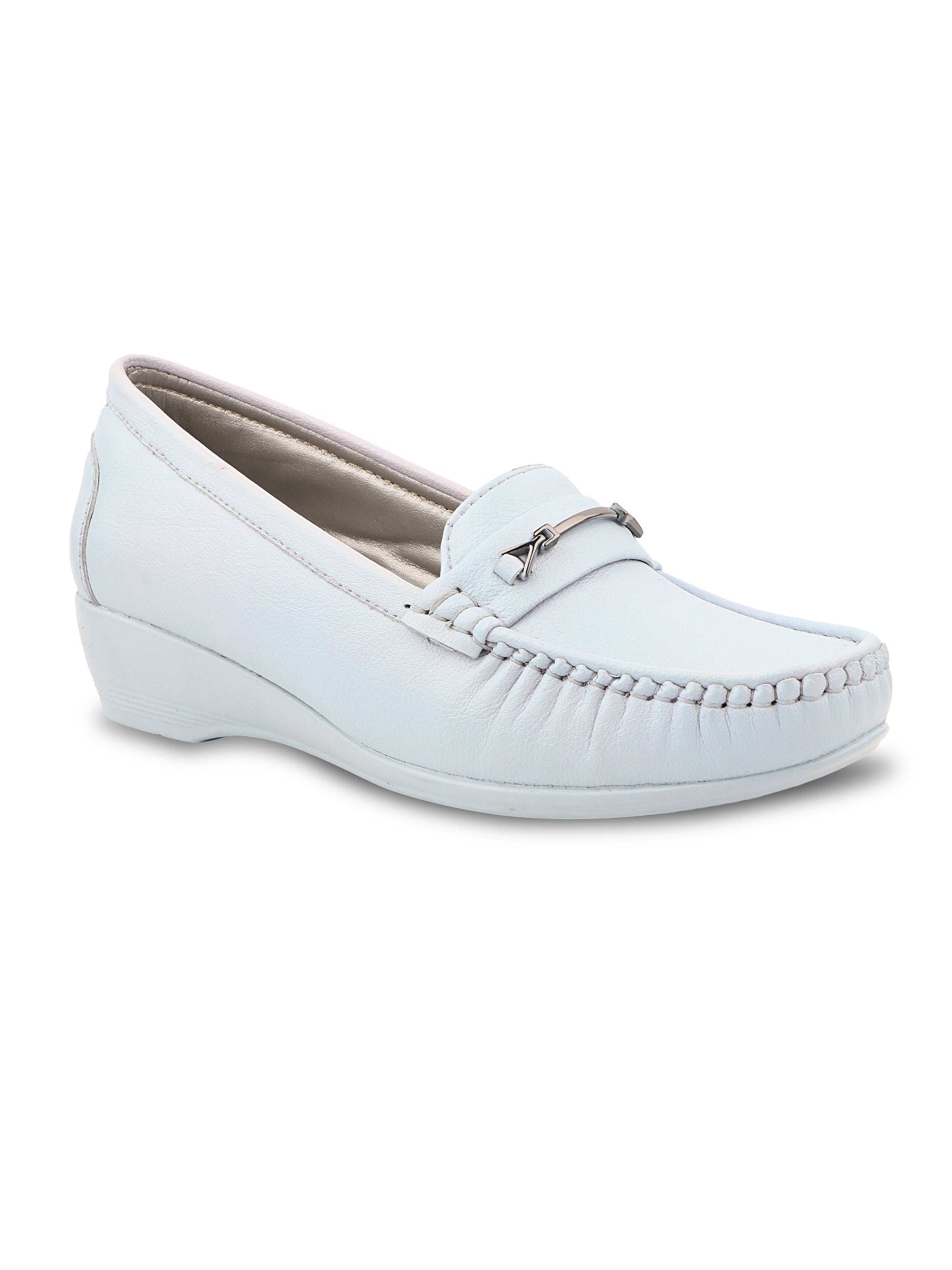 Medifeet Women’s Orthopedic Comfort Loafers – Slip-On Wedge Shoes with Arch Support, Cushioned Footbed & Metallic Horsebit Detail