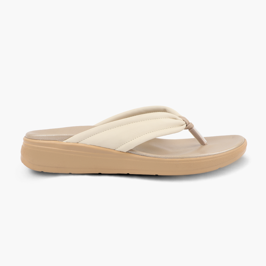 Modern V Strap Style Comfy Leather Slippers for Women