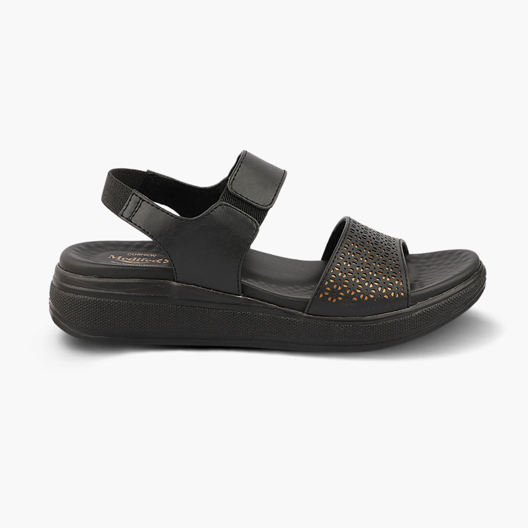 Medifeet Women’s Two Strap Sandals (with Stretchable Back Strap and Arch Support)