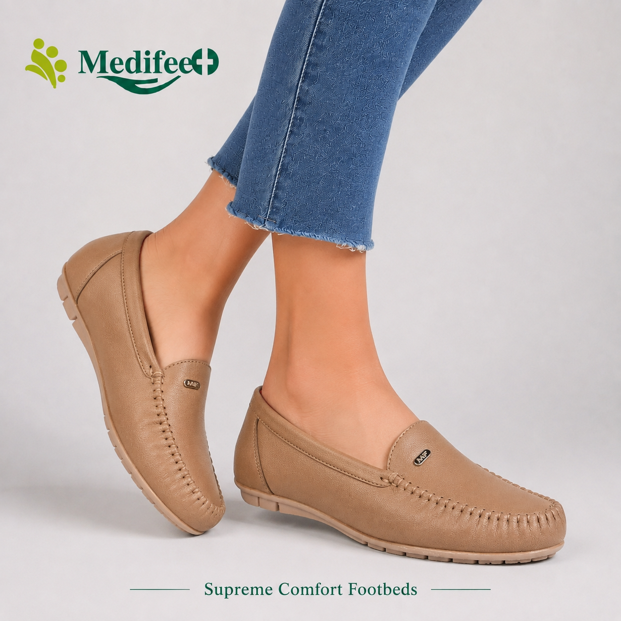 Pointed-Toe Leather Loafers for Women with Extra Cushion