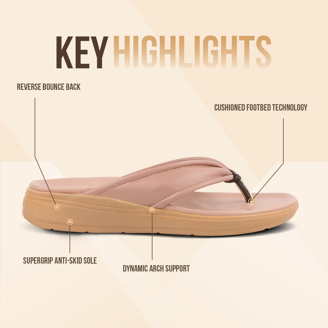 Modern V Strap Style Comfy Leather Slippers for Women