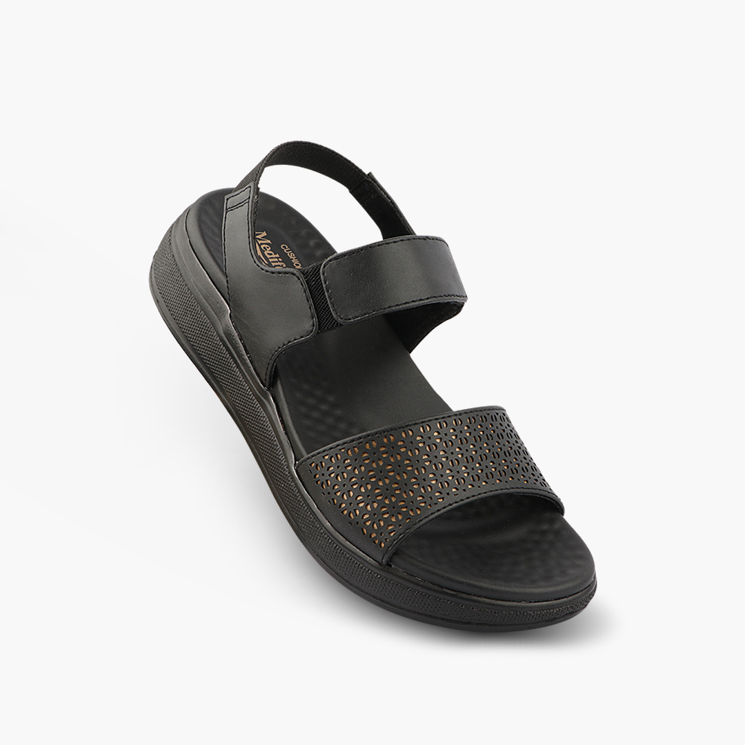 Medifeet Women’s Two Strap Sandals (with Stretchable Back Strap and Arch Support)