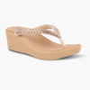 Cushioned V strap Women Sandals with Heels
