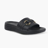 Medifeet Classic Leather Slide for Women (Cushioned Footbed & Arch Support)