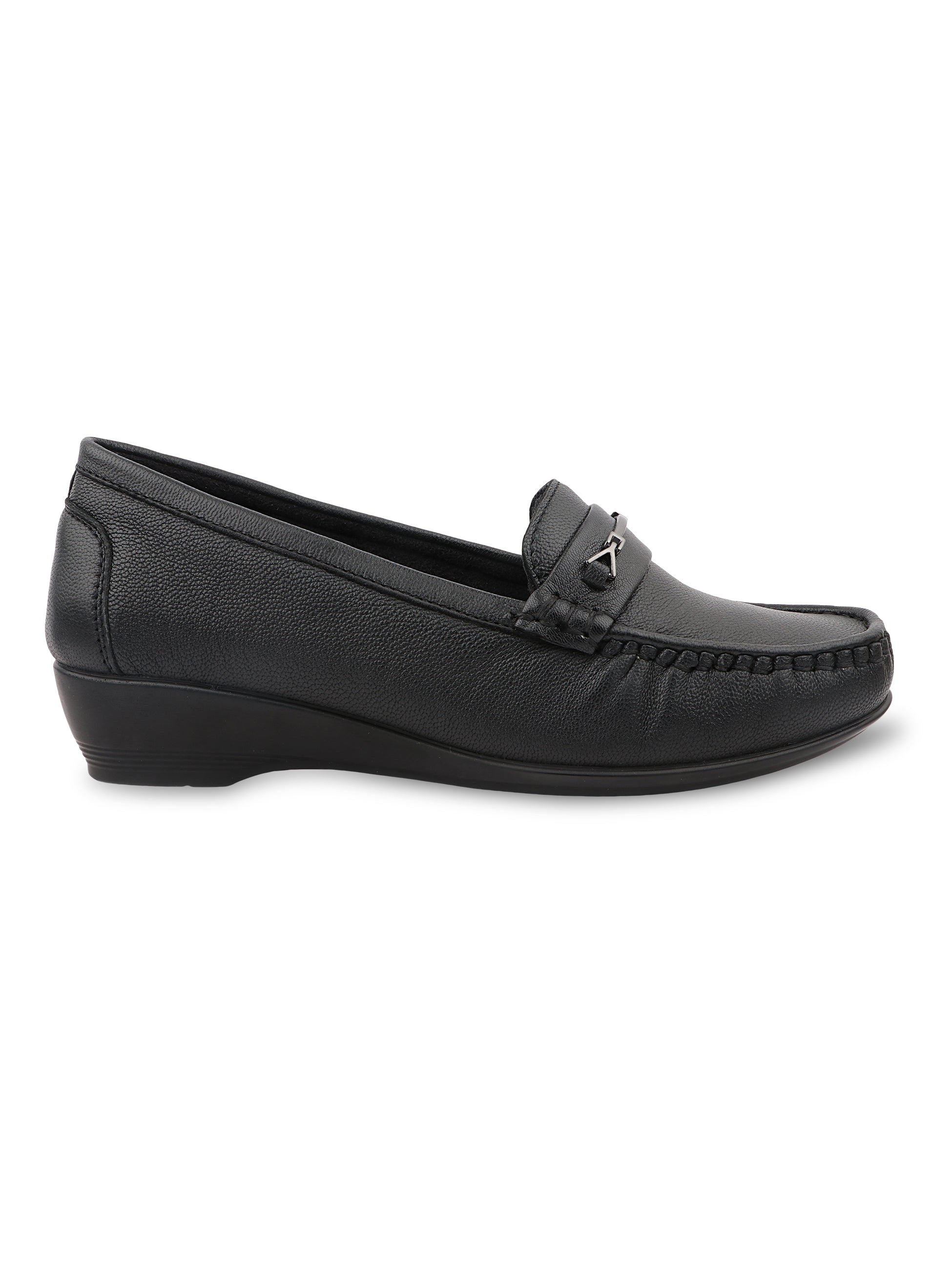 Medifeet Women’s Orthopedic Comfort Loafers – Slip-On Wedge Shoes with Arch Support, Cushioned Footbed & Metallic Horsebit Detail
