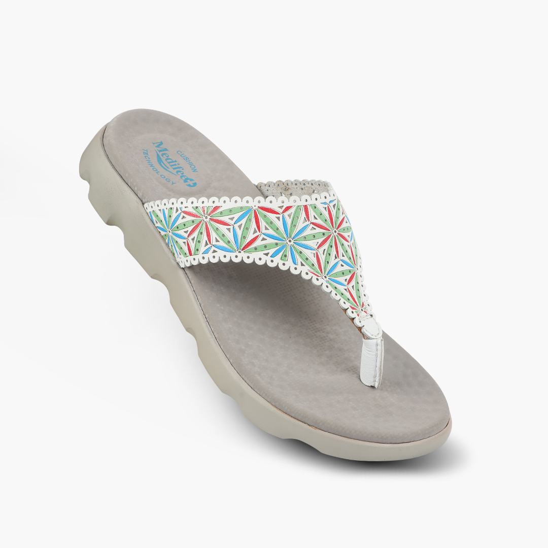 Medifeet V-Flora Comfortable Sandal with Arch Support For Women's