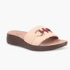 Medifeet Classic Leather Slide for Women (Cushioned Footbed & Arch Support)