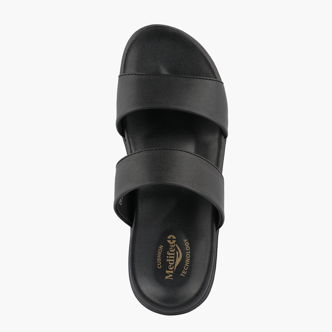 Medifeet Cushion & Comfortable Mono tone Slick Sandals For Women's
