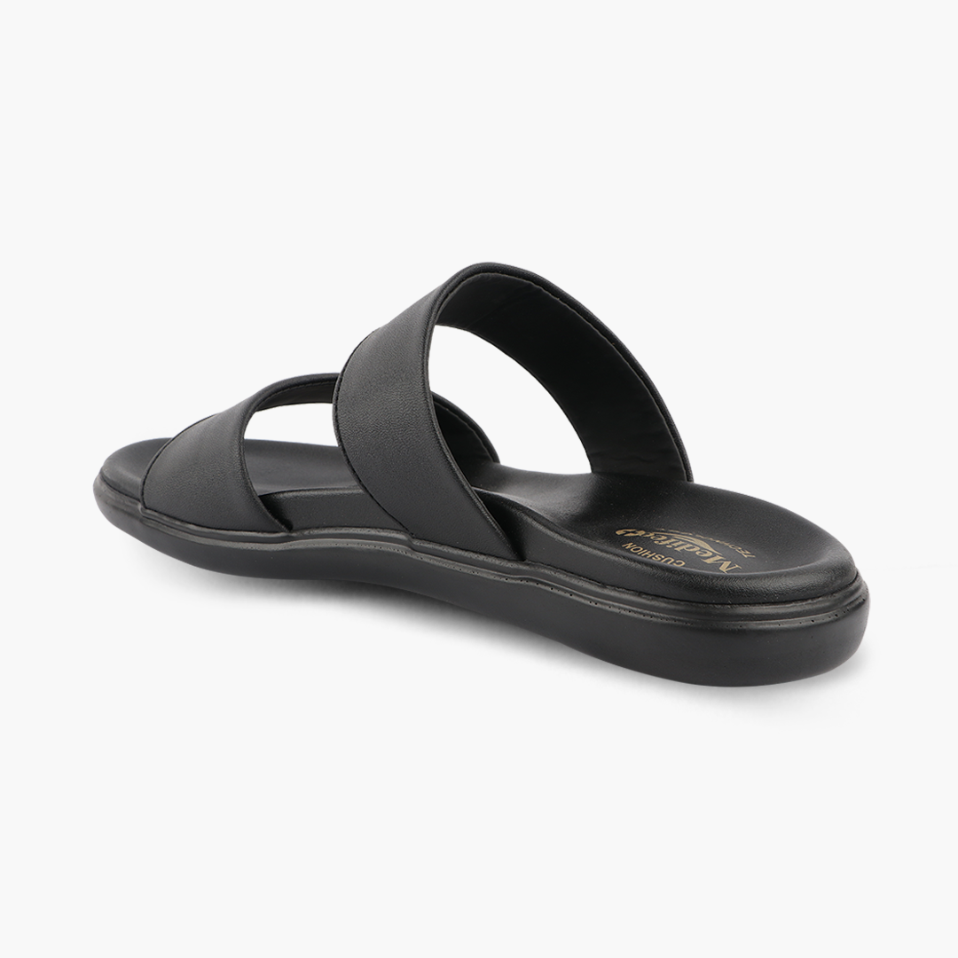 Medifeet Cushion & Comfortable Mono tone Slick Sandals For Women's