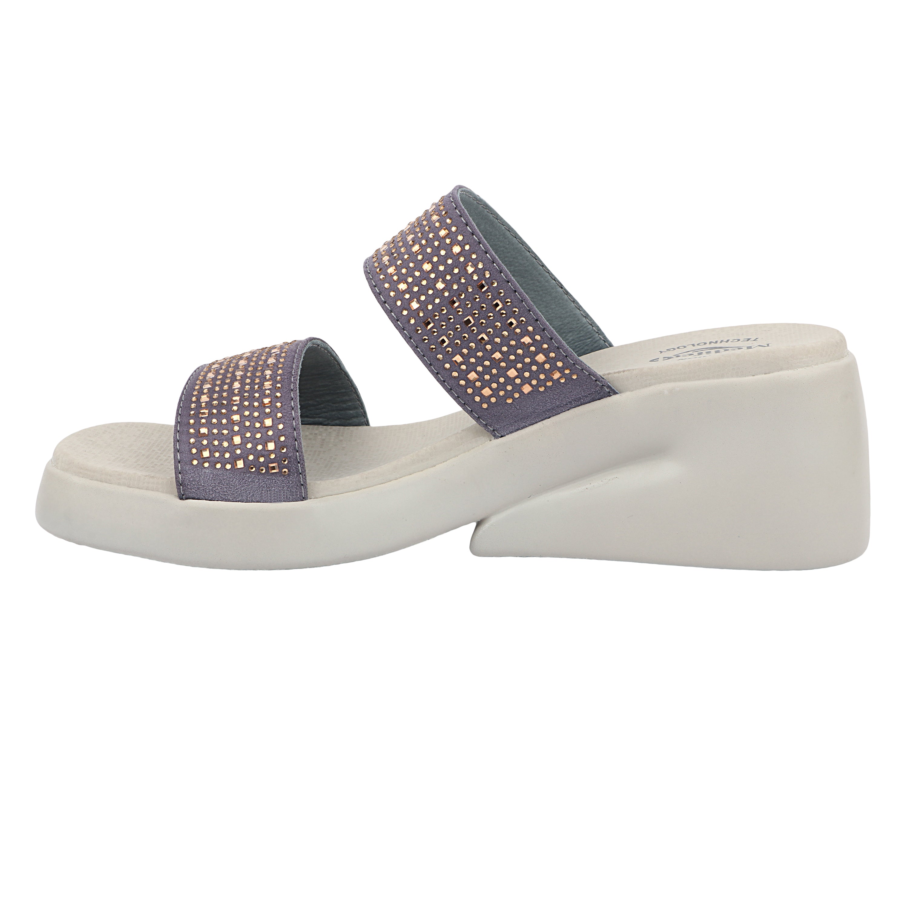 Medifeet Dual Strap Women Wedge Heel Sandals (All Day Wear Comfort)