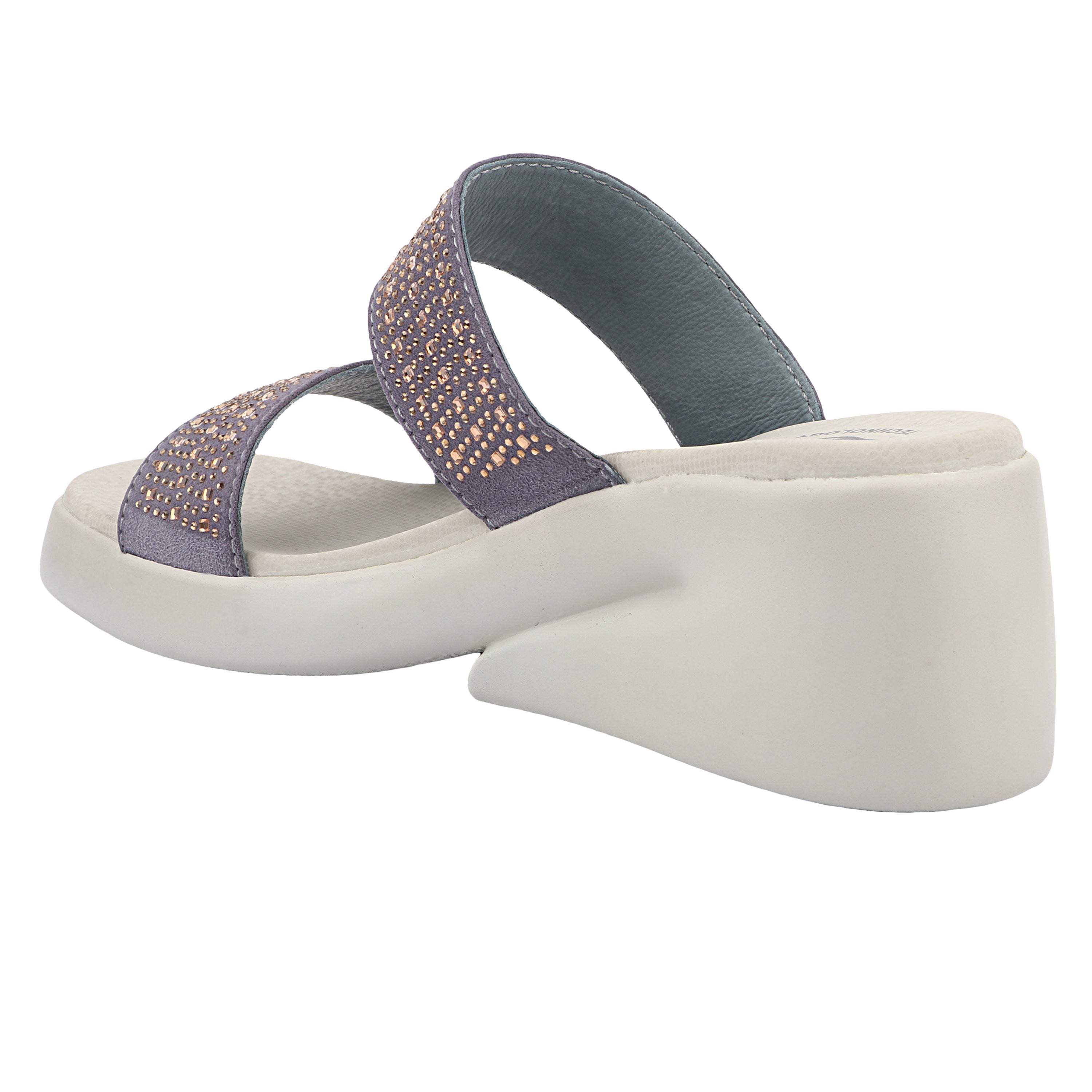Medifeet Dual Strap Women Wedge Heel Sandals (All Day Wear Comfort)