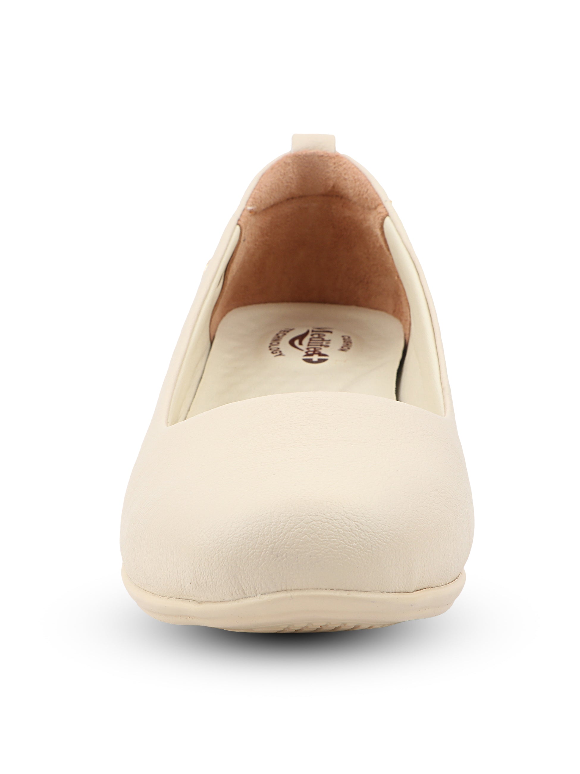 Medifeet Women's Heel Ballerina Slip-On Pump with Arch Support | Orthopedic Comfort | German Cushion Technology Footbed