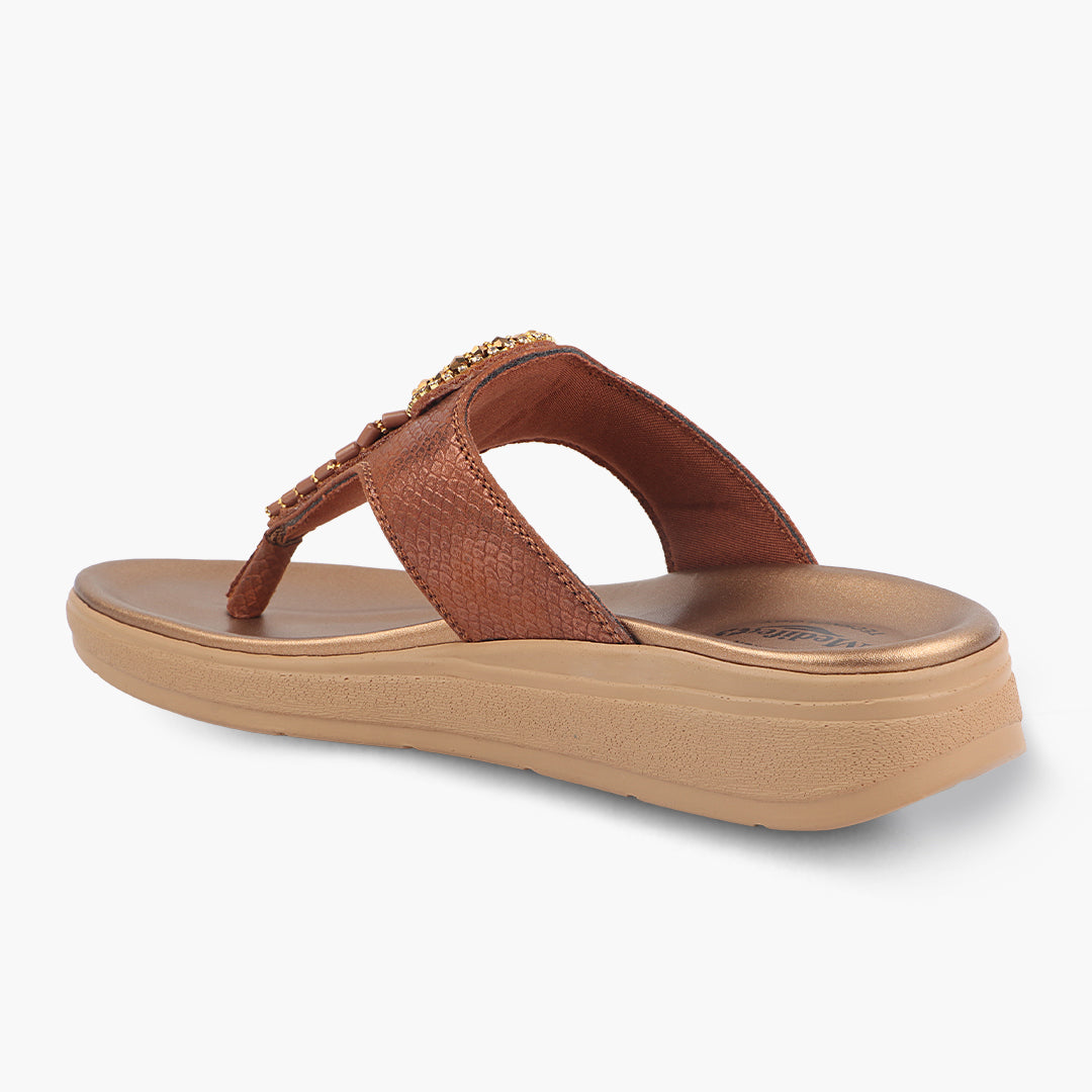 Medifeet Embellished Stylish and Comfy Slippers for Women ( Midsole & Arch Support )