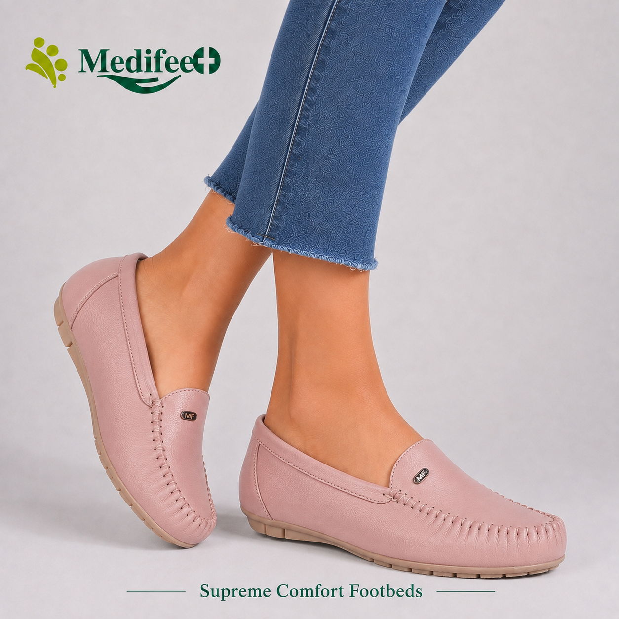 Pointed-Toe Leather Loafers for Women with Extra Cushion