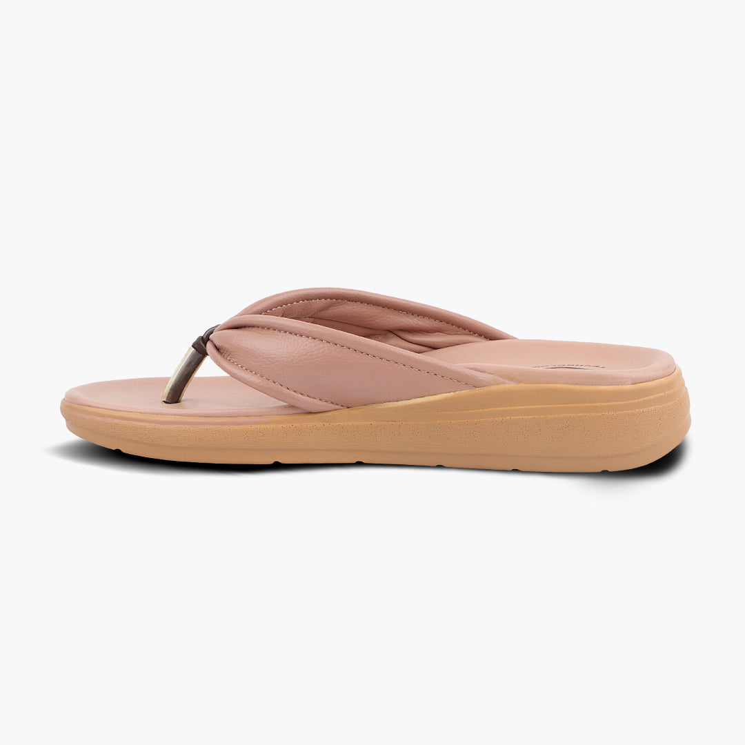 Modern V Strap Style Comfy Leather Slippers for Women