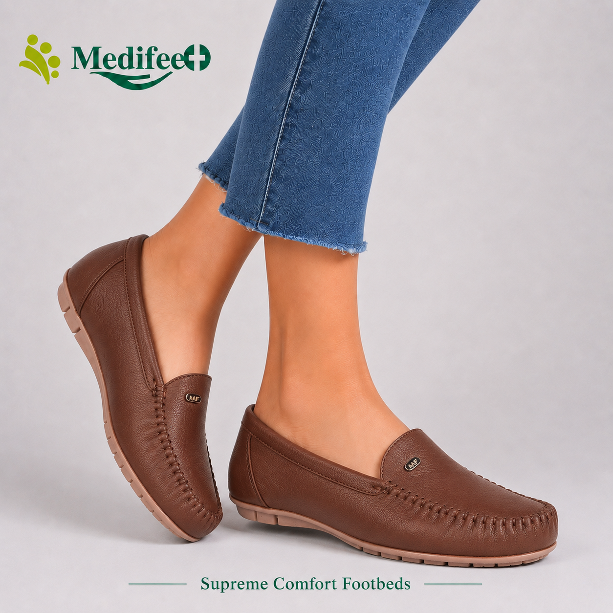 Pointed-Toe Leather Loafers for Women with Extra Cushion