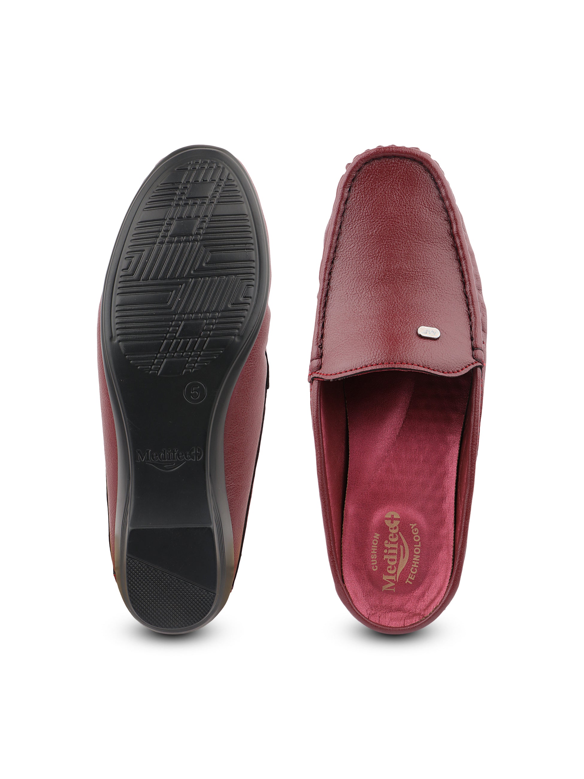 Medifeet Women’s Orthopedic Comfort Loafers – Black Slip-On Shoes with Arch Support & Cushioned Footbed