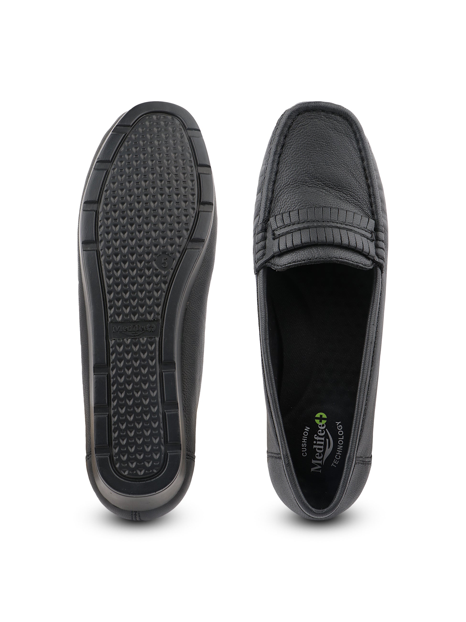 Medifeet Women's Platform Loafer Heels | Arch Support | Cushioned Insole | German Cushion Technology | Anti-Skid Sole | Posture Support | All-Day Comfort