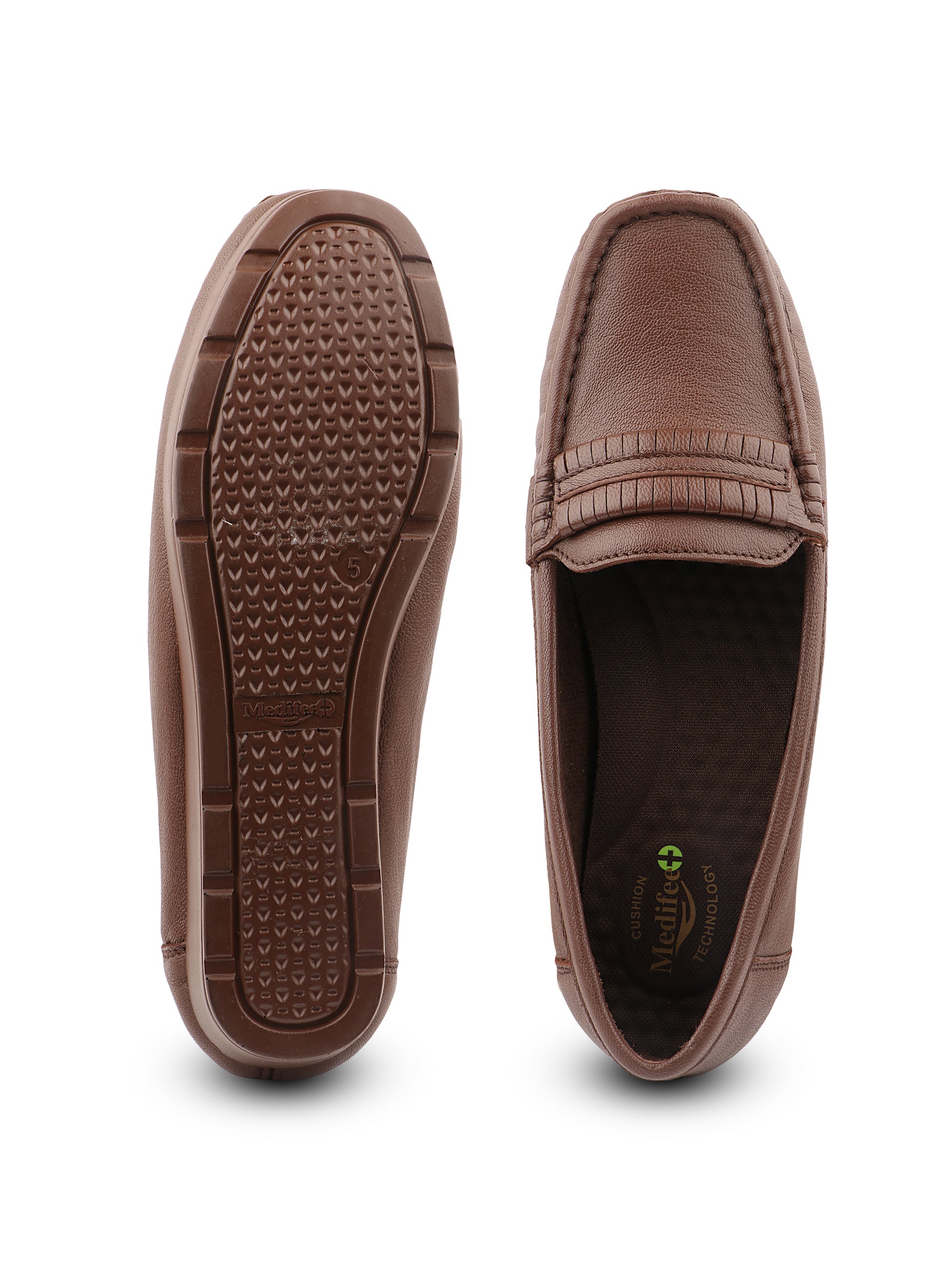 Medifeet Women's Platform Loafer Heels | Arch Support | Cushioned Insole | German Cushion Technology | Anti-Skid Sole | Posture Support | All-Day Comfort