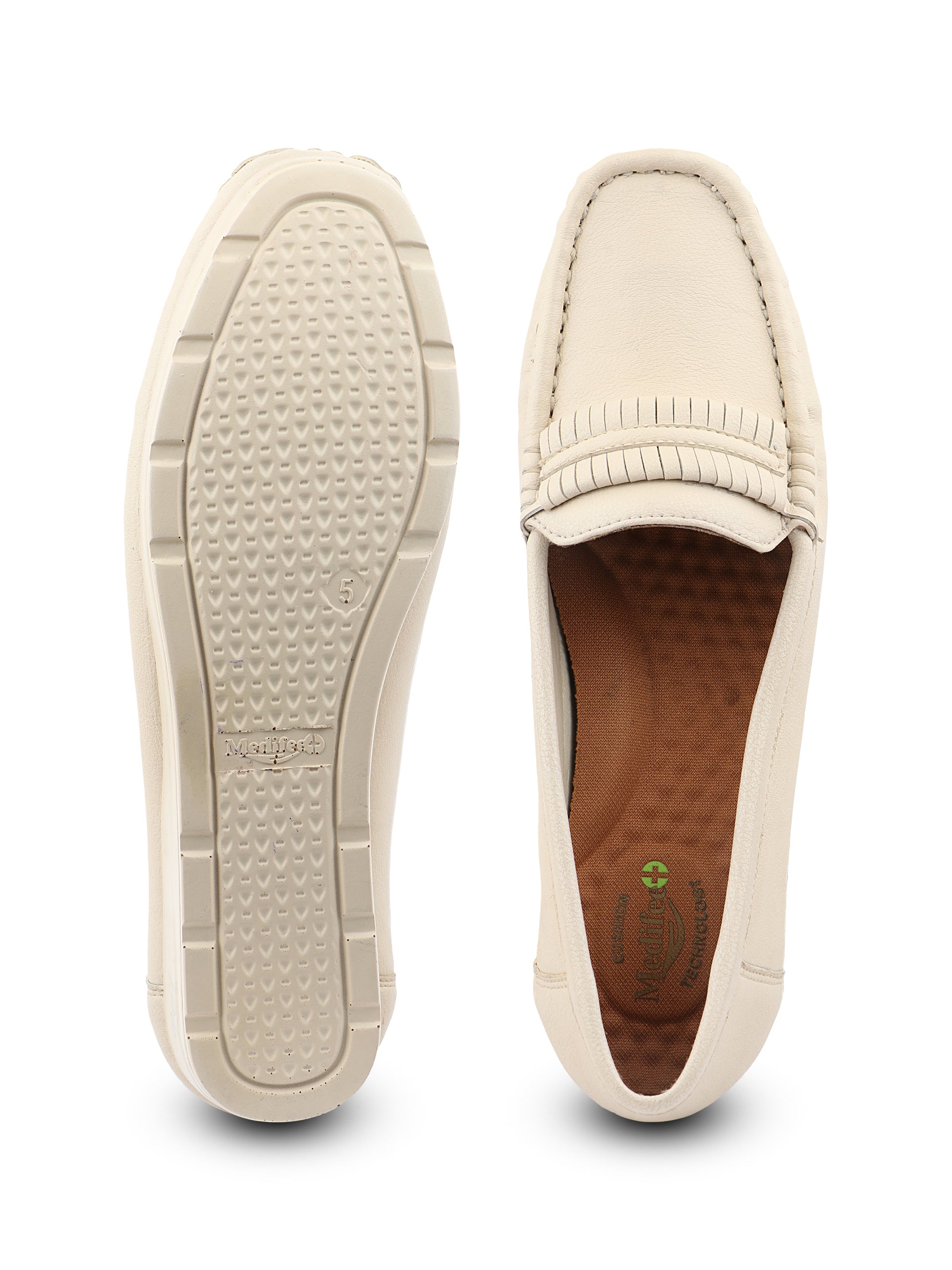 Medifeet Women's Platform Loafer Heels | Arch Support | Cushioned Insole | German Cushion Technology | Anti-Skid Sole | Posture Support | All-Day Comfort